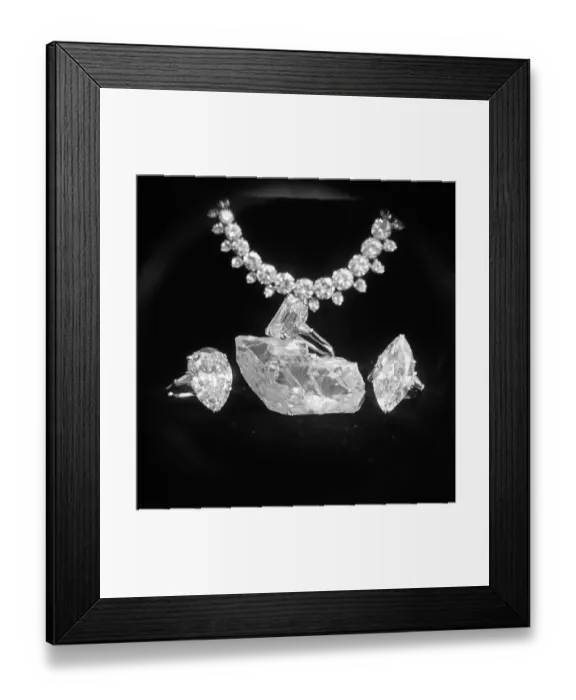 Framed Print : Three Diamond Rings and a Necklace Framed Print : Three Diamond Rings and a Necklace