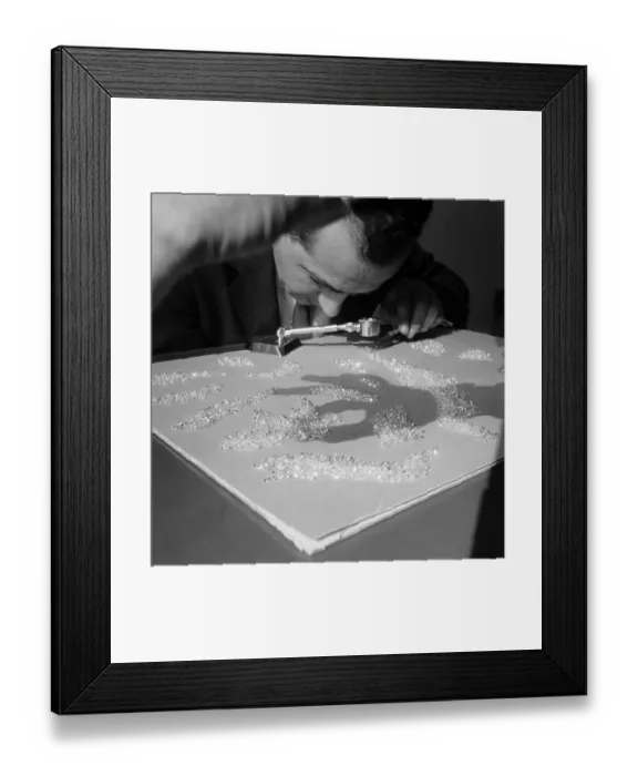 Framed Print : Jeweler Inspecting Polished Diamonds Framed Print : Jeweler Inspecting Polished Diamonds