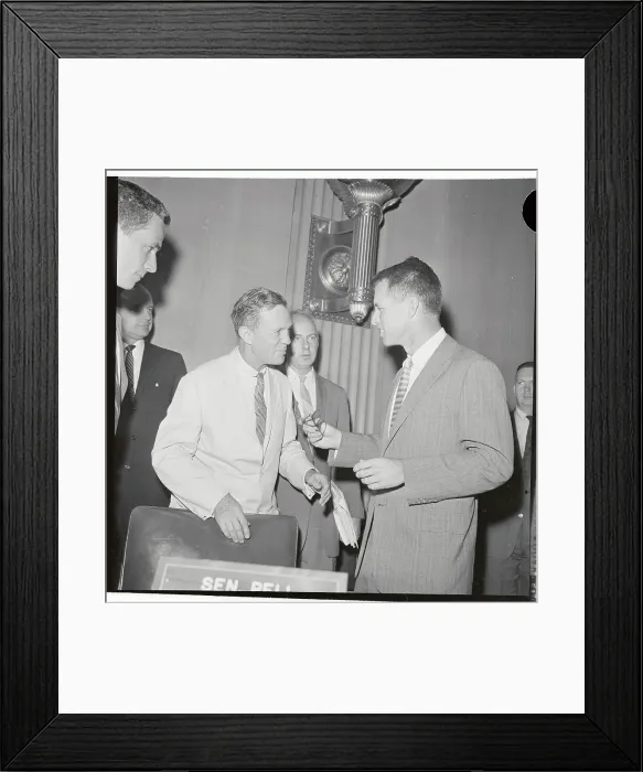 Framed Print : Robert Kennedy Talking with Senator Joseph Clark Framed Print : Robert Kennedy Talking with Senator Joseph Clark