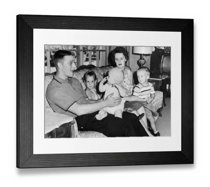 Framed Print : Roger Maris Relaxing at Home with His Family Framed Print : Roger Maris Relaxing at Home with His Family