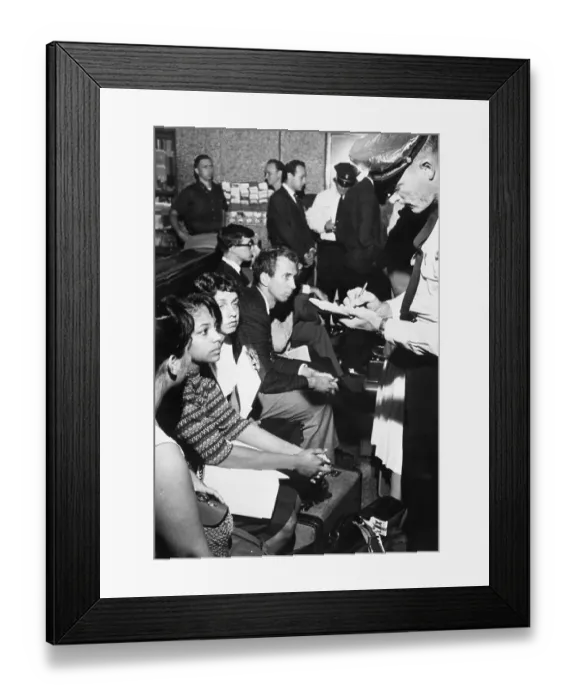 Framed Print : Freedom Riders Arrested in Jackson Framed Print : Freedom Riders Arrested in Jackson