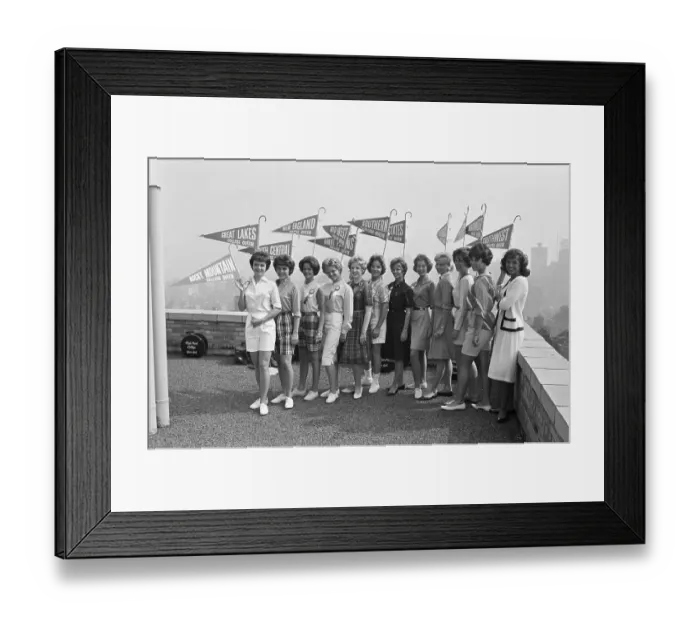 Framed Print : Contestants for National College Queen Pageant Framed Print : Contestants for National College Queen Pageant