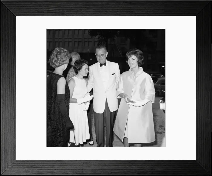 Framed Print : Jackie Kennedy and Lyndon Johnson at Press Club Party Framed Print : Jackie Kennedy and Lyndon Johnson at Press Club Party