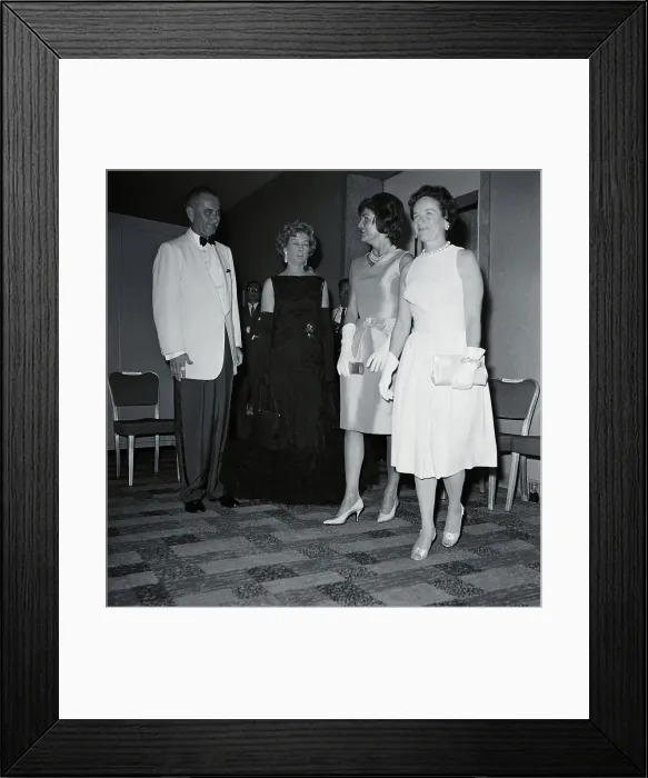 Framed Print : Jackie Kennedy and Lyndon Johnson at Press Club Party Framed Print : Jackie Kennedy and Lyndon Johnson at Press Club Party