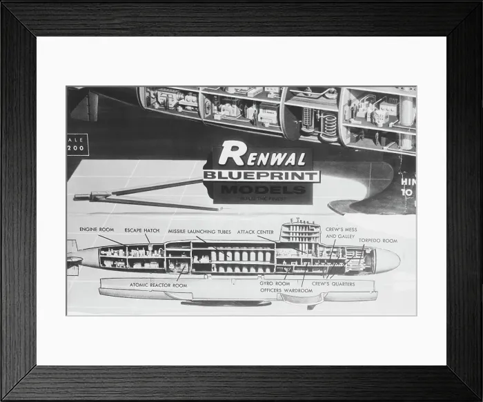 Framed Print : Cutaway of Model Toy Submarine Framed Print : Cutaway of Model Toy Submarine