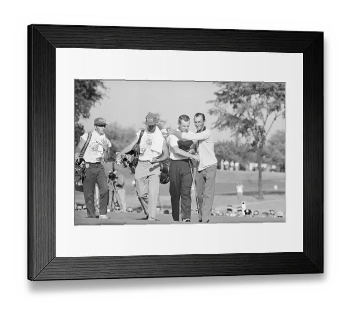 Framed Print : Gardner Dickinson Congratulating Gene Littler Framed Print : Gardner Dickinson Congratulating Gene Littler