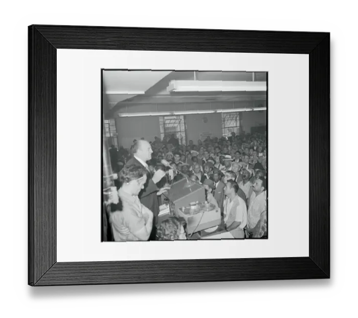 Framed Print : Joseph Curran Addressing Crowd of Union Members Framed Print : Joseph Curran Addressing Crowd of Union Members