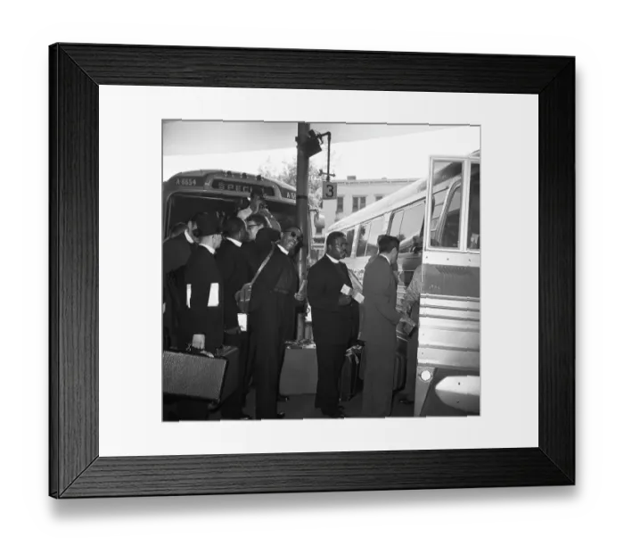 Framed Print : Testing Of Bus Desegregation Framed Print : Testing Of Bus Desegregation