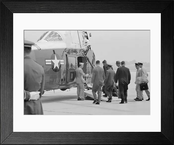 Framed Print : John Kennedy Boarding Plane Framed Print : John Kennedy Boarding Plane