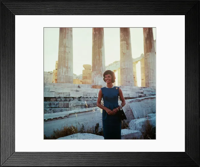 Framed Print : Jacqueline Kennedy at Acropolis