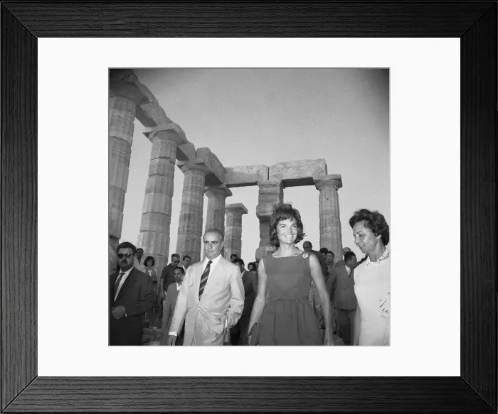 Framed Print : Portrait of Jackie Kennedy with Konstantin Caramanlis Framed Print : Portrait of Jackie Kennedy with Konstantin Caramanlis