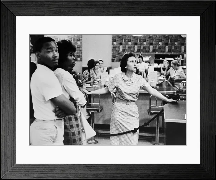 Framed Print : African Americans Protesting at a Segregated Lunch Counter Framed Print : African Americans Protesting at a Segregated Lunch Counter