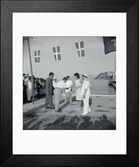 Framed Print : Jacqueline Kennedy Being Greeted by Mayor of Epidaurus Framed Print : Jacqueline Kennedy Being Greeted by Mayor of Epidaurus