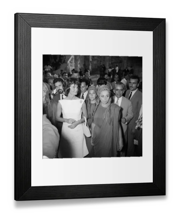 Framed Print : Jackie Kennedy with Greek Theater Actresses Framed Print : Jackie Kennedy with Greek Theater Actresses