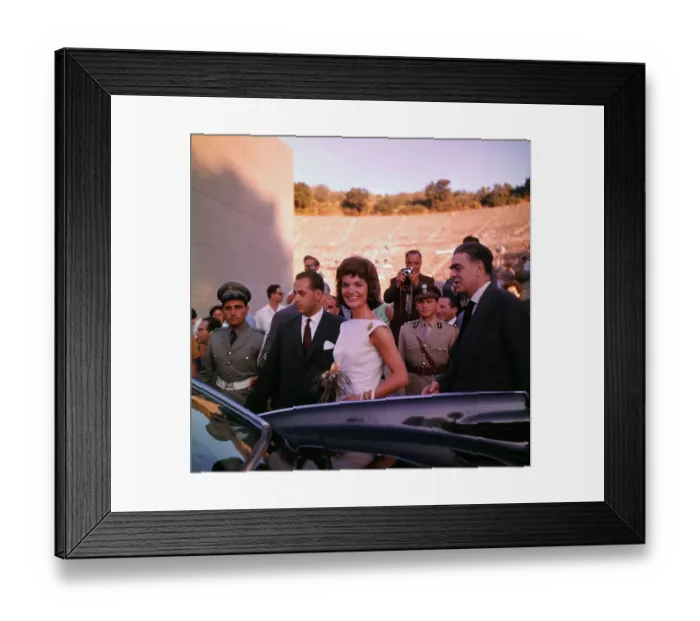 Framed Print : Jacqueline Kennedy While Traveling in Greece Framed Print : Jacqueline Kennedy While Traveling in Greece