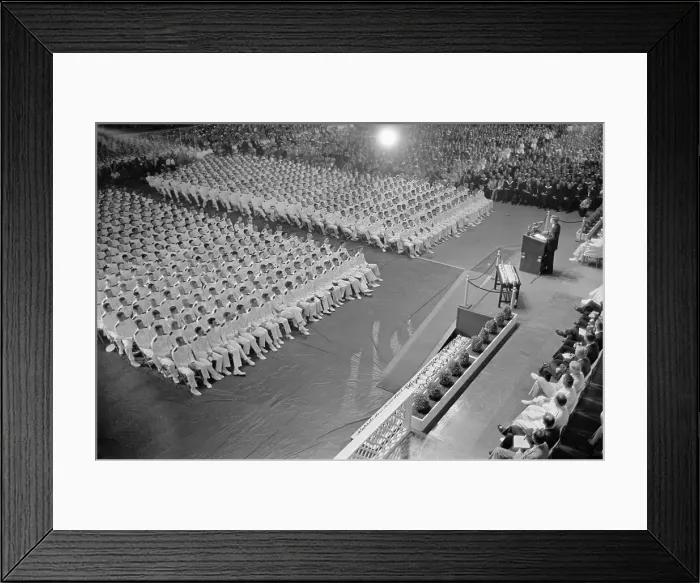 Framed Print : John Kennedy Speaking at Academy