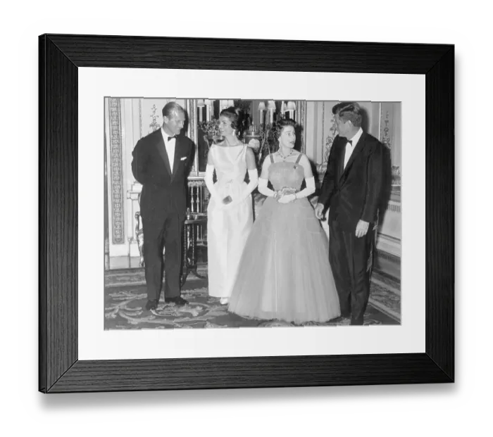 Framed Print : Kennedys Chatting with Queen Elizabeth and Prince Philip Framed Print : Kennedys Chatting with Queen Elizabeth and Prince Philip