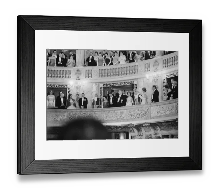 Framed Print : De Gaulles and Kennedys at Theatre Framed Print : De Gaulles and Kennedys at Theatre