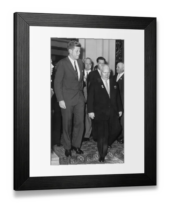 Framed Print : President Kennedy And Premier Khrushchev Framed Print : President Kennedy And Premier Khrushchev