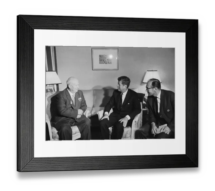 Framed Print : President Kennedy Meeting with Soviet Premier Framed Print : President Kennedy Meeting with Soviet Premier
