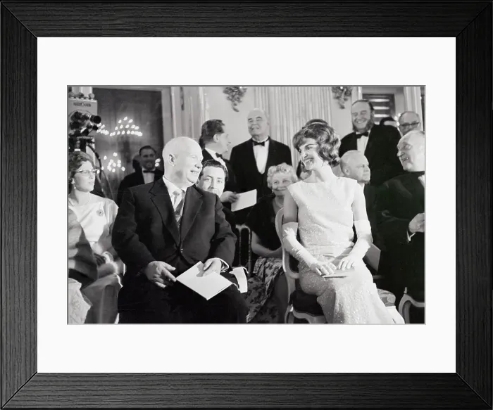 Framed Print : Jacqueline Kennedy With Nikita Khrushchev Framed Print : Jacqueline Kennedy With Nikita Khrushchev