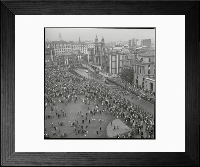 Framed Print : Crowd Assembling for Inauguration of Charles R. Swart Framed Print : Crowd Assembling for Inauguration of Charles R. Swart