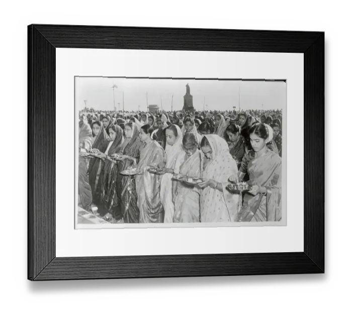 Framed Print : Religious Meeting Between Women of India Framed Print : Religious Meeting Between Women of India