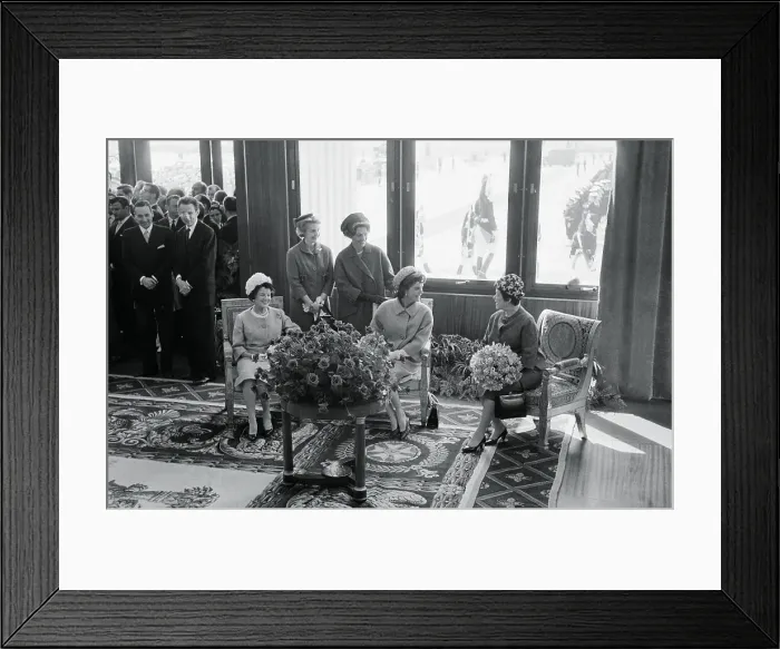 Framed Print : Jackie and Rose Kennedy with Wives of French Officials Framed Print : Jackie and Rose Kennedy with Wives of French Officials