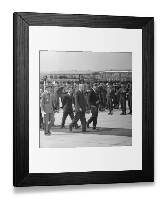 Framed Print : President Kennedy and Charles De Gaulle Passing Honor Guard Framed Print : President Kennedy and Charles De Gaulle Passing Honor Guard