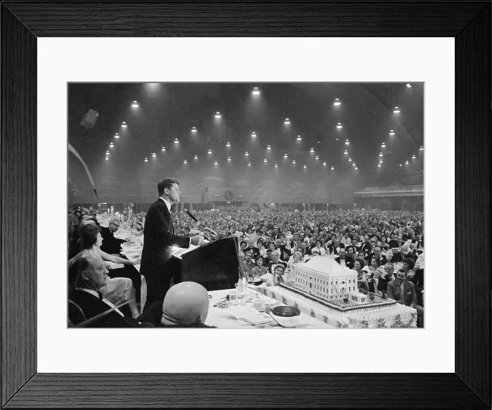 Framed Print : JFK Speaking at Democratic Fund Raiser Framed Print : JFK Speaking at Democratic Fund Raiser