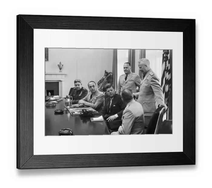 Framed Print : President Kennedy Meeting with Joint Chiefs Framed Print : President Kennedy Meeting with Joint Chiefs
