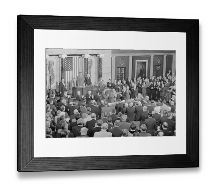 Framed Print : John Kennedy Receiving Ovation Framed Print : John Kennedy Receiving Ovation
