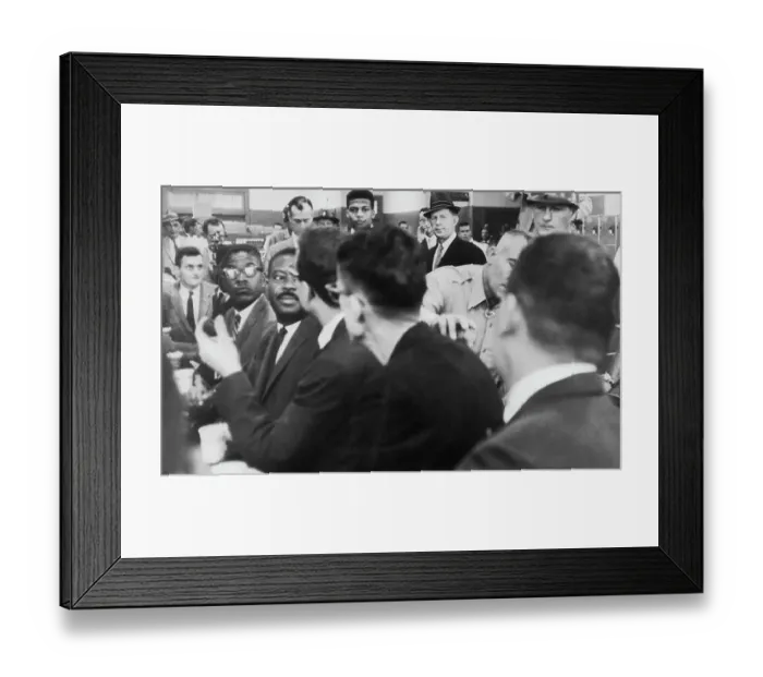 Framed Print : Group of White College Professors and Black College Students Framed Print : Group of White College Professors and Black College Students