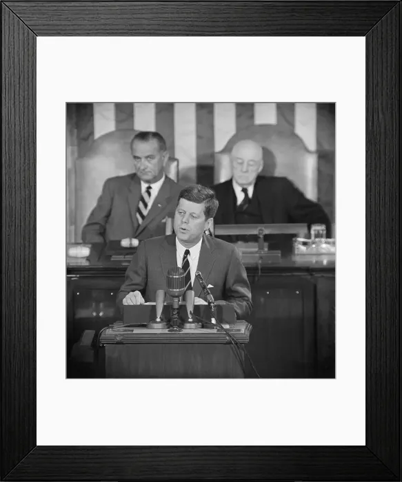 Framed Print : President Kennedy Announces the Apollo Program Framed Print : President Kennedy Announces the Apollo Program