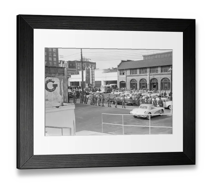 Framed Print : National Guard During Civil Rights Protest Framed Print : National Guard During Civil Rights Protest