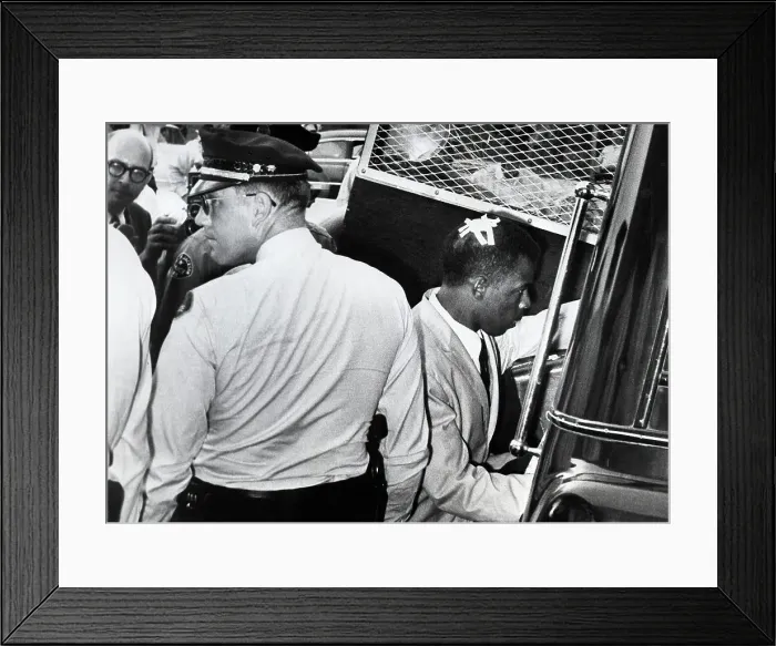 Framed Print : John Lewis Being Arrested In Jaskson, Mississippi Framed Print : John Lewis Being Arrested In Jaskson, Mississippi