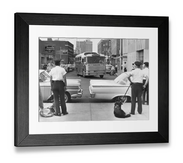 Framed Print : Freedom Riders Arriving in Jackson Framed Print : Freedom Riders Arriving in Jackson