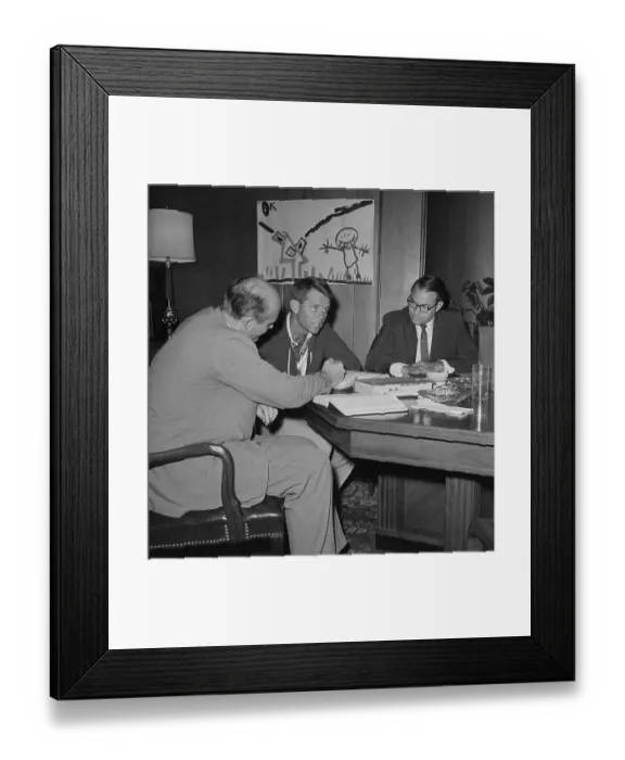 Framed Print : Attorney General Robert Kennedy Working with Assistants at His Desk Framed Print : Attorney General Robert Kennedy Working with Assistants at His Desk