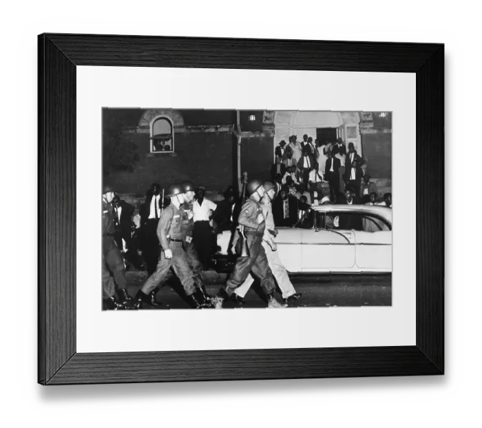 Framed Print : National Guard Soldiers Patrol Near Alabama Church Framed Print : National Guard Soldiers Patrol Near Alabama Church