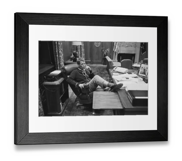 Framed Print : Robert Kennedy in His Office Framed Print : Robert Kennedy in His Office