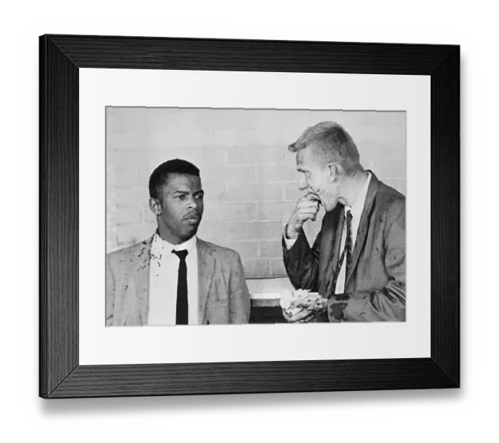 Framed Print : Wounded Freedom Riders in Alabama Framed Print : Wounded Freedom Riders in Alabama