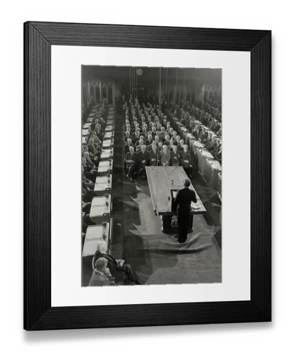 Framed Print : President Kennedy Before Canadian Parliament Framed Print : President Kennedy Before Canadian Parliament