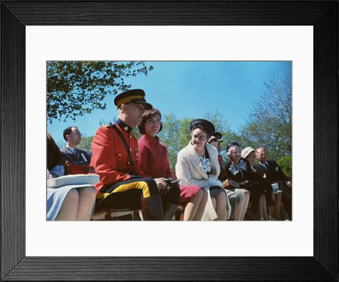 Framed Print : Jackie Kennedy Watching Equestrian Performance Framed Print : Jackie Kennedy Watching Equestrian Performance