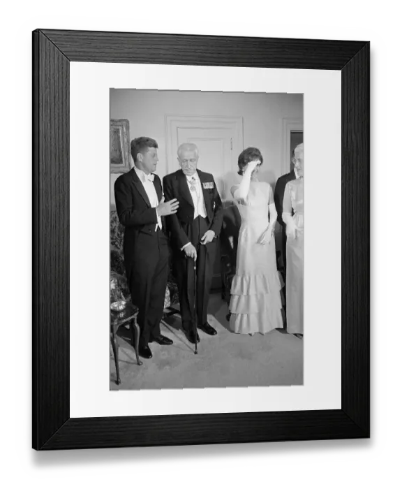 Framed Print : President Kennedy Conversing With George Vanier Framed Print : President Kennedy Conversing With George Vanier