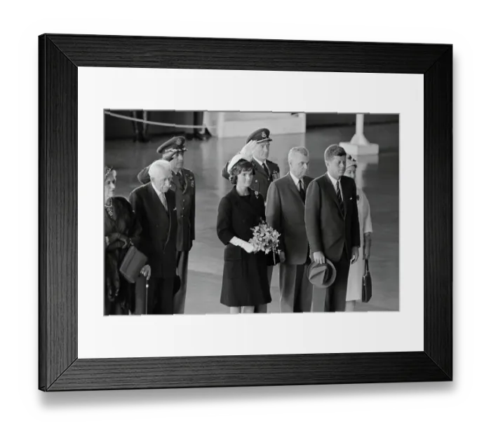 Framed Print : President and Mrs. Kennedy with President and Mrs. John Diefenbaker Framed Print : President and Mrs. Kennedy with President and Mrs. John Diefenbaker