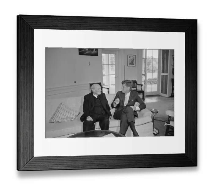 Framed Print : John Kennedy Meeting with Clement Attlee Framed Print : John Kennedy Meeting with Clement Attlee