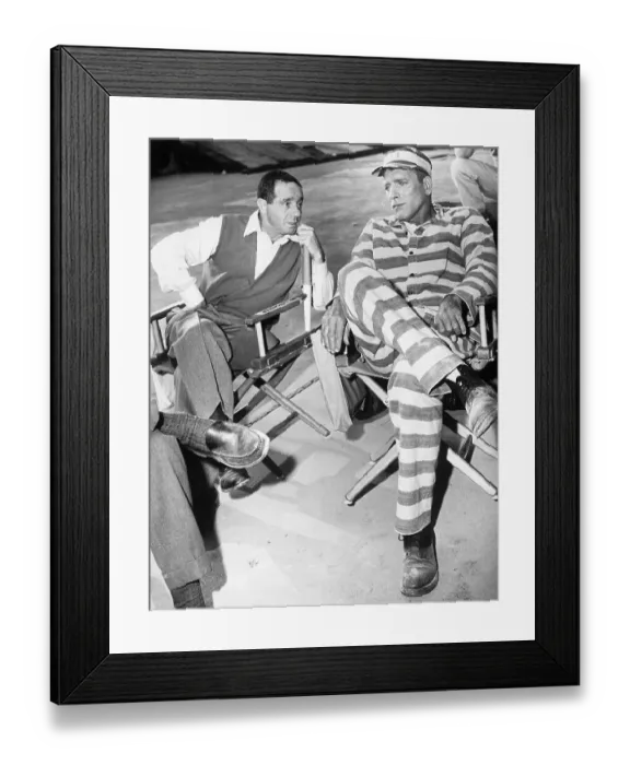 Framed Print : Actor Burt Lancaster on Movie Set