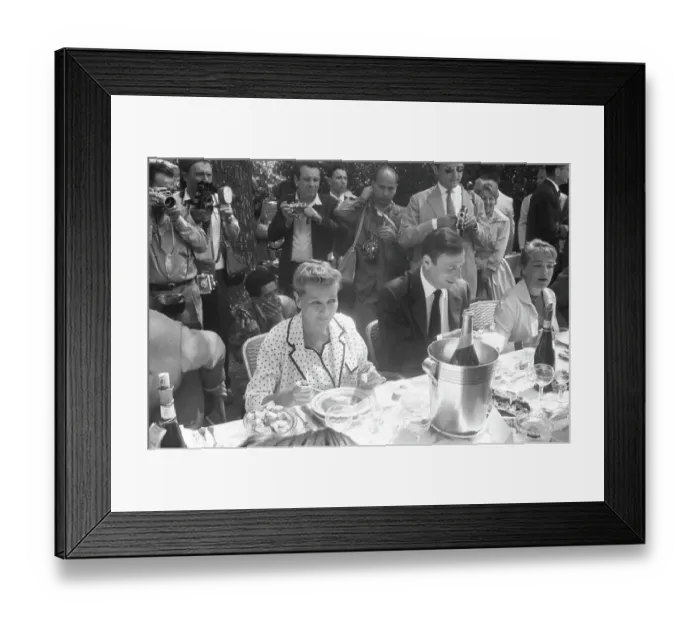Framed Print : Oscar Winning French Star Simone Signoret Enjoys the Cannes Film Festival