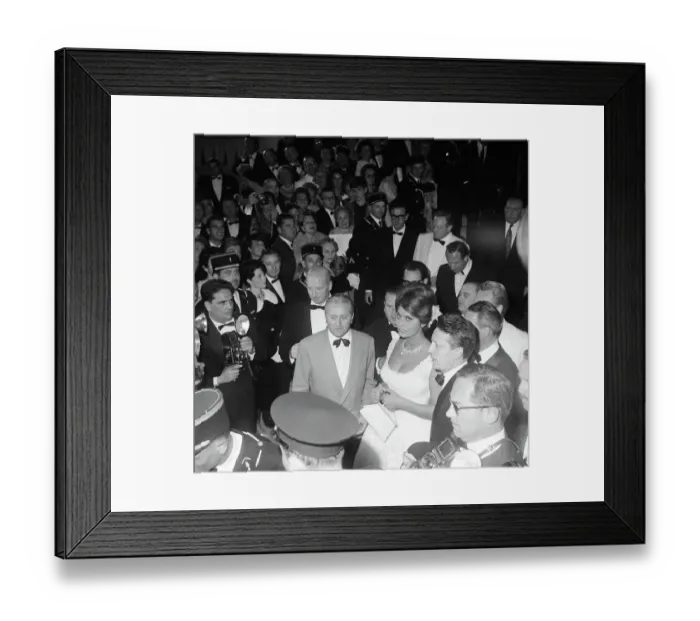 Framed Print : Sophia Loren Attending Film Festival
