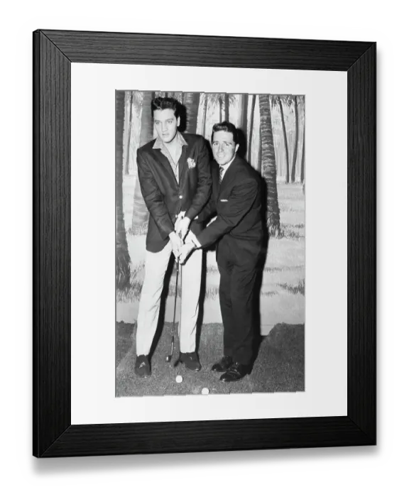 Framed Print : Elvis Getting Golf Lessons from Gary Player Framed Print : Elvis Getting Golf Lessons from Gary Player